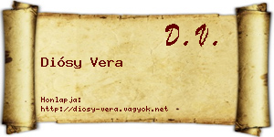 Diósy Vera névjegykártya